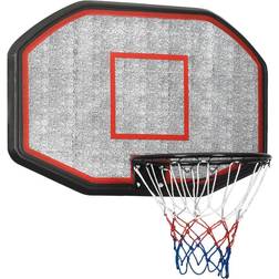 vidaXL Basketballkurv med plade 109x71x3 cm polyethylen sort