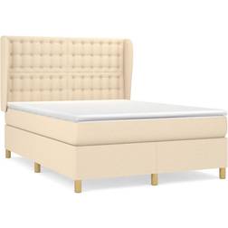 vidaXL Stoff Creme Boxspringbett