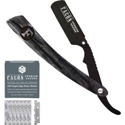 100 blades facón professional wooden straight edge barber razor salon qua