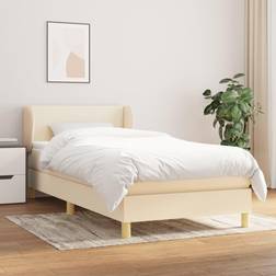 vidaXL Stoff Creme Boxspringbett