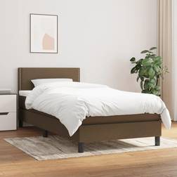 vidaXL mit Matratze Dunkelbraun 90x200 cm Boxspringbett