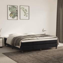vidaXL mit Matratze 180x200 cm Schwarz Boxspringbett