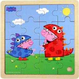 Gurli Gris Wooden Puzzle Dino DressUp spil, dansk
