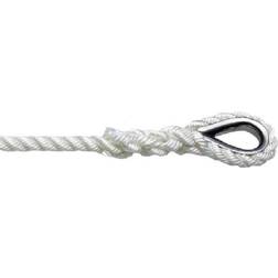 Robline Robline ankerline 3 slået med kovs, Hvid 12 mm x 40m