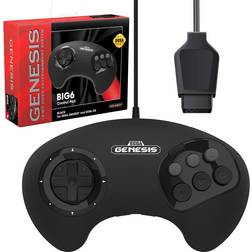 Retro-Bit BIG6 Controller Pad for SEGA Genesis Original Port Black