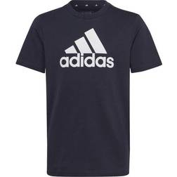 adidas Essentials Big Logo Cotton Tee - Black/White