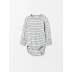 Polarn O. Pyret Stripe Babygrow Grey Stripes 1.5-2y x 92