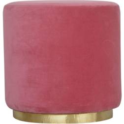 Footstool Pink / Gold Velvet Poggiapiedi