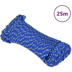 vidaXL Bootsseil Blau 3 mm 25 m Polypropylen Blue