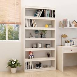 vidaXL Bogskab/rumdeler 100x30x200 massivt Bogreol