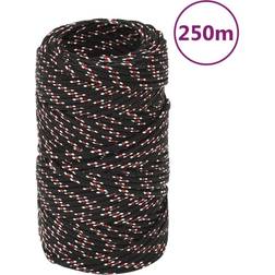 vidaXL Boat Rope Black 2 mm 250 m Polypropylene