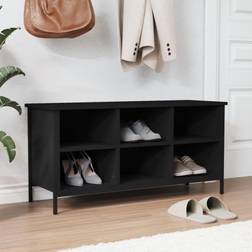 vidaXL Cabinet Black 100 x 35 x 50 cm Shoe Rack