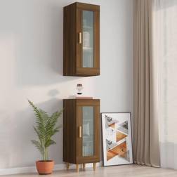 vidaXL Armoire Murale Suspendue Chêne Marron 34.5x34x90 cm Meuble Mural