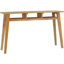 vidaXL Konsolbord 120x35x75 massiv teak Avlastningsbord