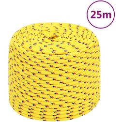 vidaXL Corde de Bateau Corde de Levage Câble d'Amarrage Ancrage Navire Lignes de Gréement Corde à Linge Jaune 6 mm 25 m Polypropylène