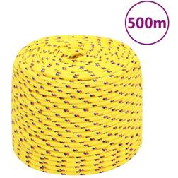 vidaXL yellow, 8 mm/ 500 m Marine Rope Dock Coil Boat Line Polypropylene Rope Multi Sizes Multi Colours