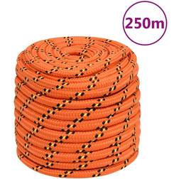 vidaXL Corde de Bateau Corde de Levage Câble d'Amarrage Ancrage Navire Lignes de Gréement Corde à Linge Orange 16 mm 250 m Polypropylène