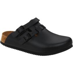 Birkenstock Kay Super Grip Leather Black Professional Shoes for Women & Mens