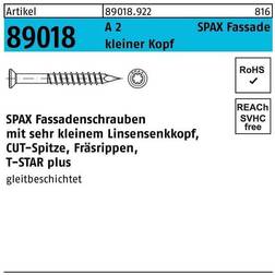 Spax Fassadenschraube, 100 Stück, Teilgewinde, Linsensenkkopf extra klein, T-STAR plus T15