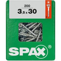 Spax Tornillo Universal T-Star Plus 3.5 x 30 mm 200 Piezas Parcialmente Roscado Cabeza Avellanada T-Star Plus 200 Ud.