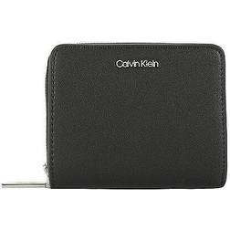 Calvin Klein Zip-Up Wallet With Logo - Black
