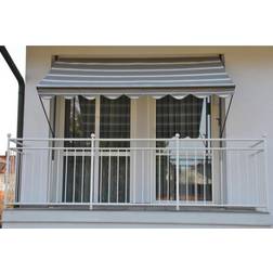 Angerer Klemmmarkise grau Balkon Markise Balkonmarkise