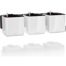 Lechuza Green Wall Home Kit Glossy White Krukke