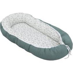 Ullenboom Baby Nest & Cocoon Waffel Motiv Floral Green verde