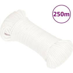 vidaXL Corde de Bateau Corde de Levage Câble d'Amarrage Ancrage Navire Lignes de Gréement Corde à Linge Blanc Complet 3 mm 250 m Polypropylène