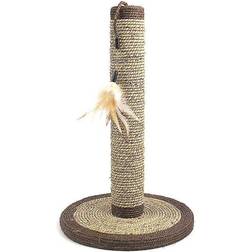Rosewood Seagrass Feather Cat Scratching Post