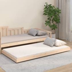 vidaXL Estructura De Cama Madera Maciza De Pino 100x200 cm - Marrón