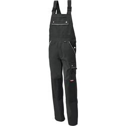 Planam Latzhose Canvas 320 schwarz/schwarz