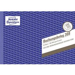 AVERY Zweckform Buchungsbeleg 308 DIN A5 quer 50Blatt