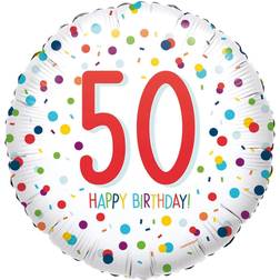 Anagram Amscan Folienballon Konfetti 50 Happy Birthday (5)