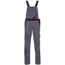 Planam Highline Woman Dungarees - Slate/Black/Red