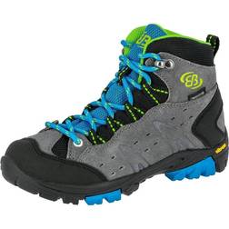 Brütting Unisex Kids Mount Bona High Rise Hiking Shoes - Grey/Blue/Lemon