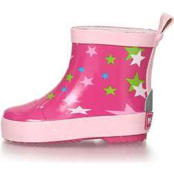 Playshoes kinder gummistiefel halbschaft sterne pink