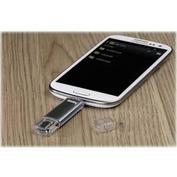 Hama Clé USB FlashPen "Laeta Twin" USB 2.0, 128 GB, 10 MB/s, gris