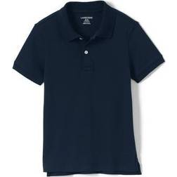 Lands End School Uniform Kids Short Sleeve Tailored Fit Interlock Polo Shirt