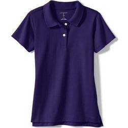 Lands End School Uniform Girls Short Sleeve Feminine Fit Interlock Polo Shirt