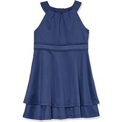 Calvin Klein Little Girls Tiered Scuba Dress Dark Blue Dark Blue