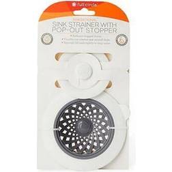 Full Circle Sink Strainer/Stopper Gray/White 1 Count Count