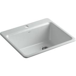 Kohler Riverby Drop-In Cast-Iron Single Bowl Kitchen Sink Kit