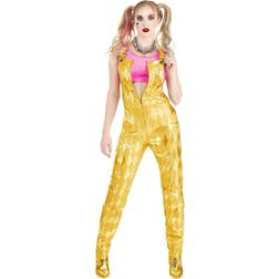 Fun Women's Harley Quinn Gold Overalls Costume