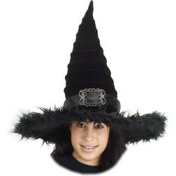 Elope Black Ridged Witch Costume Hat Black