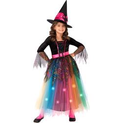 Kid's rainbow spider witch costume