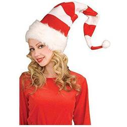 Forum Novelties Mens Holiday Striped Hat, Red/White, One