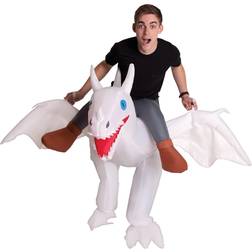 Morph Inflatable White Ride on Dragon Costume One-Size
