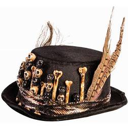 Voodoo Costume Top Hat Black/Gray/Beige