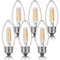 Bioluz LED 60 Watt Candelabra Bulbs Dimmable – E26 Medium Base